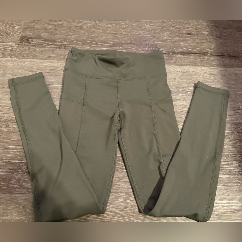 Aeropostale Green Leggings Soft Stretchy Comfort